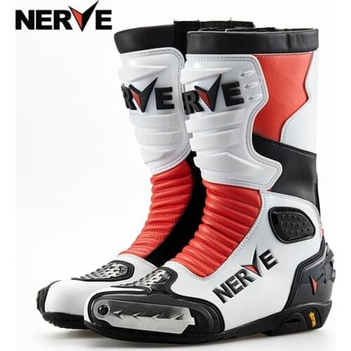 Free shipping 1pair NERVE Motorcycle Shoes Bike Racing Thigh Boots Cross-country Cowhide Genuine Leather Boots Knight Boots