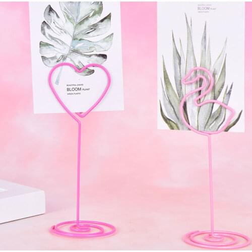 Heart Swan Shape Wedding Place Card Holder Photo Clip Memo Table Number Stand Note Holder Memo Number Name Clips Message Clips