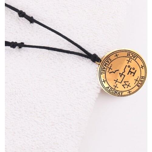 Rope Chain Religions God Adonay Amulet Talisman Special Rune Antique Gold Zinc Alloy Provide Dropshipping