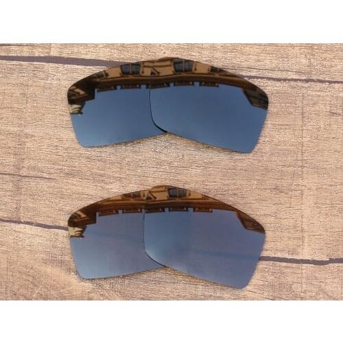 Vonxyz 2 Pairs Stealth Black & Bronze Brown Polarized Replacement Lenses for-Oakley Twitch Frame