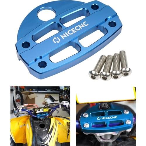 NICECNC ATV Handlebar Handle Bar Bracket Clamp with Key Guard For Yamaha YFM700 Raptor YFM 700 2006-2009 2011-2018 SE 2010