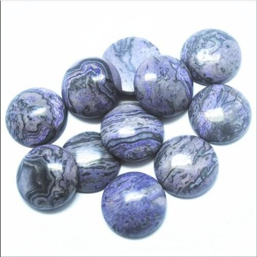 5pcs nature purple jasperr stone cabochons 20mm round shape CABS metal base pendants making accessories