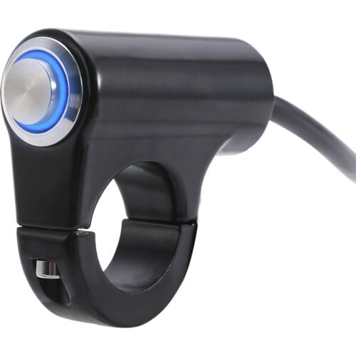 7/8" 22mm LED Motorcycle Handlebar ON OFF Switch Headlight Fog Spot Light Aluminum Alloy Switch DC 12V 10A Waterproof