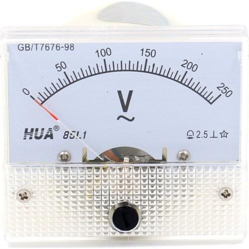 AC Analog Meter Panel 250V Volt meter Ammeters 85L1 0-250V Gauge