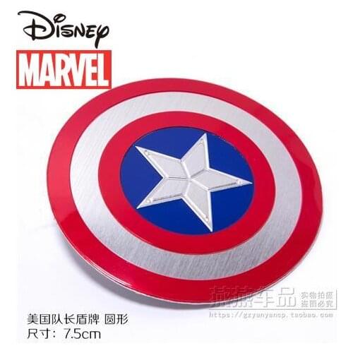 Car Sticker Metal Personality Totem 3D Stereo StickerDisney Captain America S.H.I.E.L.D. Cartoon Car Modified