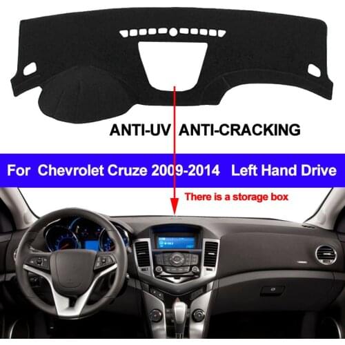 TAIJS Car Dashboard Cover Dash Mat For Chevrolet Cruze 2009 - 2013 2014 Have A Storage Box Non-slip Pad Carpet Anti-UV Sun Shade