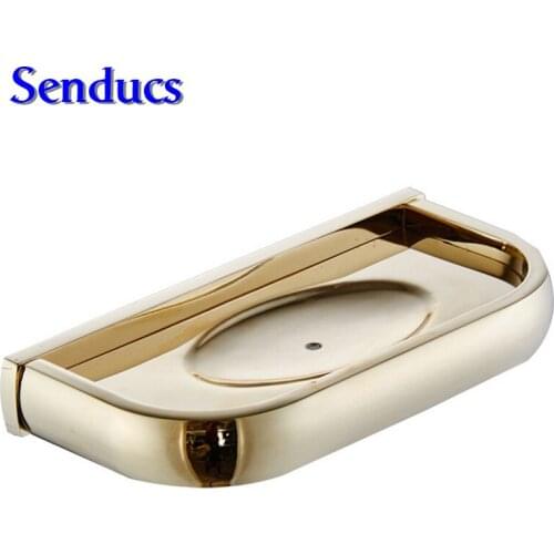 Free shipping solid brass bathroom soap holder with wall mounted gold soap dish for bathroom accessories soap gold soap saucer