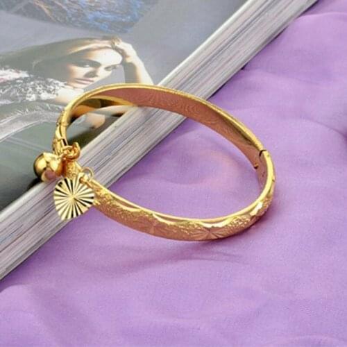 Childrens Bangle Yellow Gold Filled Baby Bracelet Bangle Dia 42mm