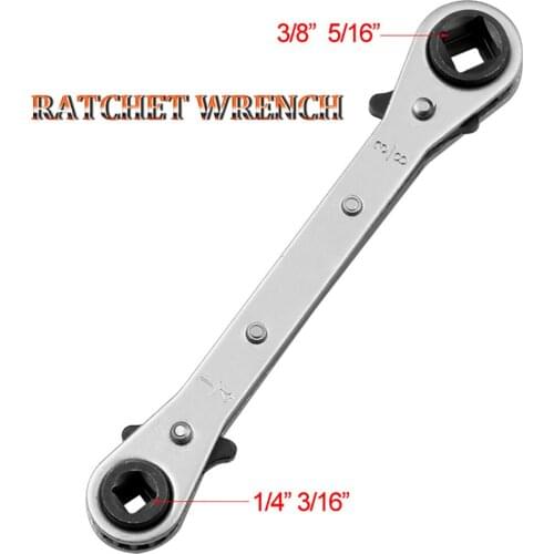 Double Head Reversible Ratchet Wrench Refrigeration Tools Ratchet Spanner Hand Tool Ratchet Wrench Tools Dropshipping