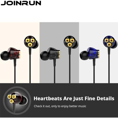 Joinrun Earphone Headset Gamer 6 Dynamic Driver Unit In-ear Bass Stereo Sports Earphones Headset with MIC For MP3/4 Gaming