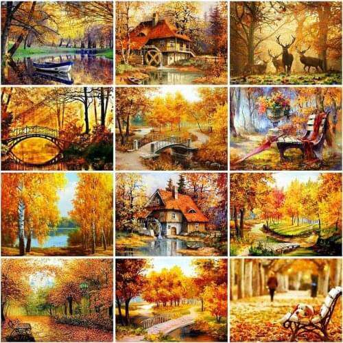 5d Diamond Painting Autumn Tree Mosaic Art Embroidery Animals Rhinestone Picture Puzzle Toy Children Gifts Wall Decor Small Size