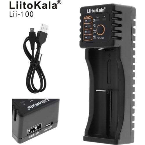 Lii-100 USB Charger LED for 1.2V 3.7V 3.2V 3.8V AA AAA 26650 18650 18350 17500 14500 16340 25500 10440 Lithium / Ni-MH Battery