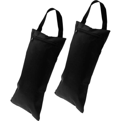Set 2 Yoga Sand Bags Double Bag with Zippered Inner Waterproof Leakproof Bag for adding Desired Weight and Support, Black