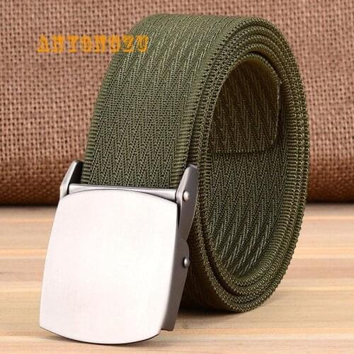 Nylon Tactical Belt Outdoor Limitless Adjustment Canvas Fast Dry High Quality Alloy Buckle Elastic Men'belt