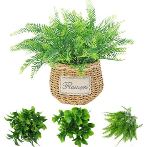New Artificial Shrubs Creative Decorative Artificial Plant Ferns Simulation Plant Plastic Flower Fern Wall Material Accessories