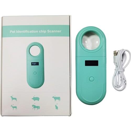 New design magnifying glass LED light Animal ID scanner 134.2khz ISO11784/11785 FDX-B pet chip tag reader