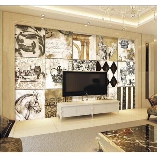 Custom 3D murals,retro nostalgic canvas papel de parede , living room sofa TV wall bedroom background wall paper