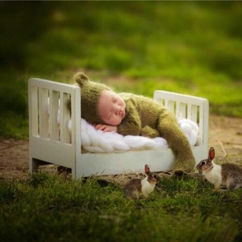 Newborn Photography Props Cot Baby Small Wooden Bed Posing Prop Photo Studio Crib Props For Photo Shoot Posing Sofa