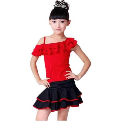 School Student Children Kids Latin Dancewear Competition Dancing Clothing Dance Costume Child Latin Ballet Dance Dress For Girls