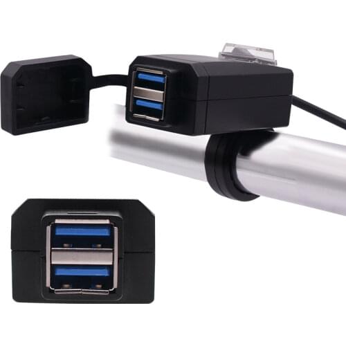 Universal QC3.0 USB Motorcycle Charger Moto equipment Dual USB Quick Change 12V Power Supply Adapter for iphone Samsung Huawei