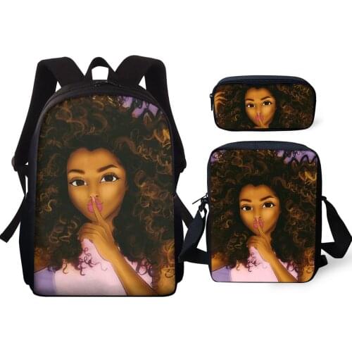 Africa Girls Funny Emotion Print Waterproof School Backpacks 2021 Hot New School Book Bags For Teenagers Boys Girls