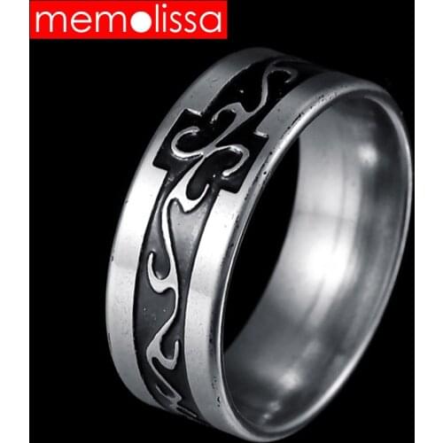 MeMolissa Jewelry Stainless steel Dragon Ring Mens Jewelry Wedding Band male ring for lovers Valentine present/gift