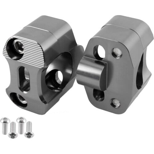 1 Pair CNC 28mm Motorcycle Handlebar Bar Clamps Risers Adapter for 7/8" 1-1/8 Off Road Dirt Pit Bike Motorbike