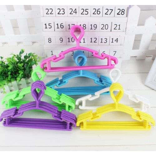 1 PC Childrens Plastic Baby Child Hanger White Blue Green PInk Yellow Nn-slip Clothes Hanger Bedroom Living Room，27*15cm