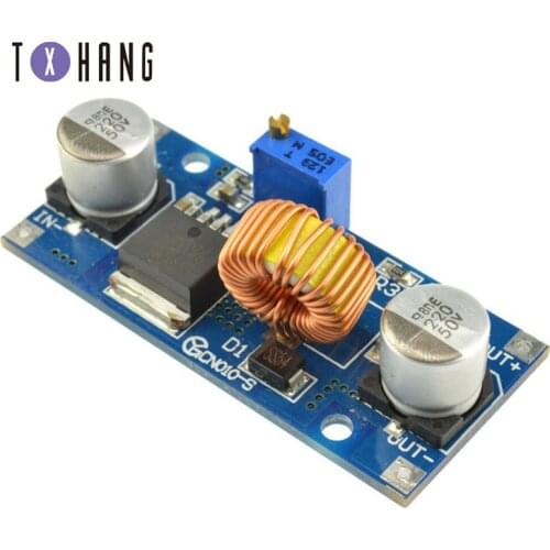 1PCS 5A XL4015 DC-DC 4-38V to 1.25-36V 24V 12V 9V 5V Step Down Adjustable Power Supply Module LED Lithium Charger With Heat Sink