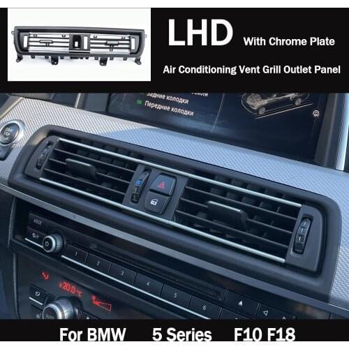 1Pcs Front Center Air Outlet Vent Dash Panel Grille Cover for BMW 5 Series F10 F18 Interior Mouldings Panel Grille LHD