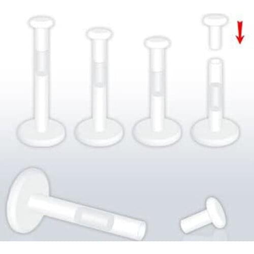 2Pcs 16G 6-10mm Clear Acylic Ball Ear Cartilage Tragus Piercing Fashion Jewelry Bioplast Flexible Push-in Labret Lip Stud