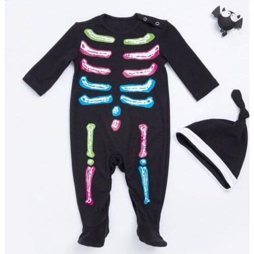 2020 Long-sleeved Halloween Jumpsuits Spring and Autumn Boys and Girls Baby Funny Rompers Halloween Day Gift for Children