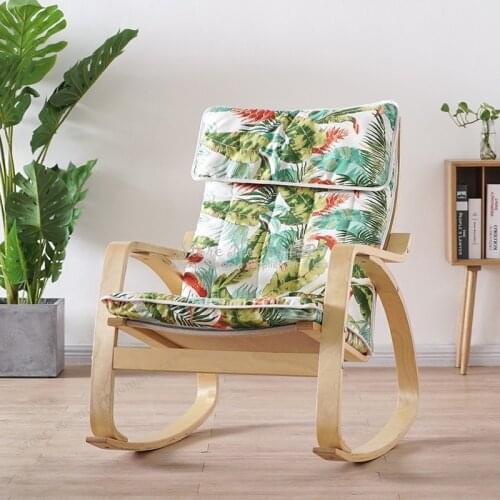 38%Concise Rocking Chair Dawdler Sofa Balcony Chair Leisure Time Chair Pregnant Woman Deck Chair Adult Household Armchair