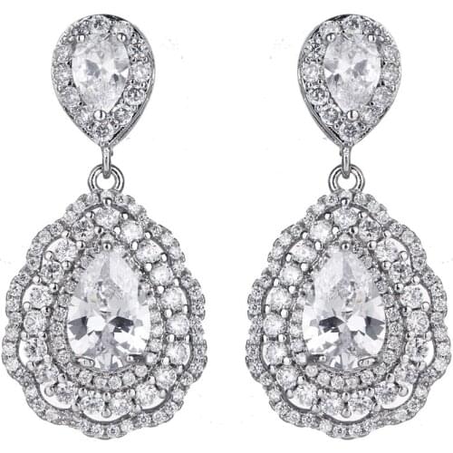 Bettyue Shiny Waterdrop Appearance White Color AAA Zirconia Dainty Earring For Women&Girl Luxury Jewelry In Bridal Wedding Party