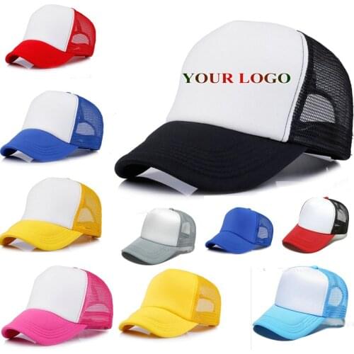 Free custom mesh hat men DIY name picture logo baseball cap trucker hat outdoor activity sun hat