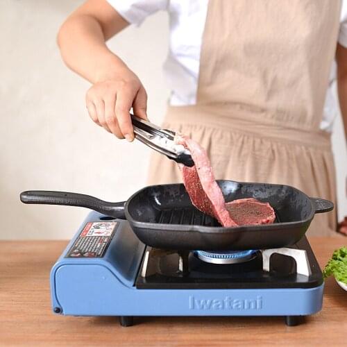 Cast Iron Frying Pan Steak Stripe Uncoated Non-stick Dedicated Pan for Beef Steak Cast Iron Skillet Kitchen Pot Cookware