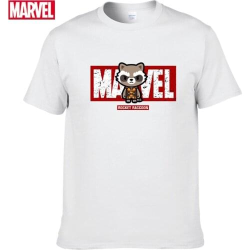 Marvel Guardians of the Galaxy Rocket Raccoon Short sleeve tee Mens shirts Summer T-shirt cotton graphic t shirts 2021 Tops #49