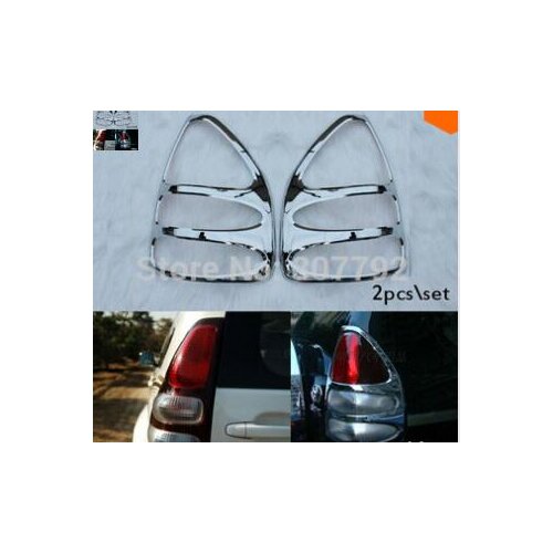 Chrome Rear Tail Light Lamp Cover Trim 2pcs\set for 2003 2004 2005 2006 2007 2008 2009for Toyota Prado Land Cruiser FJ120