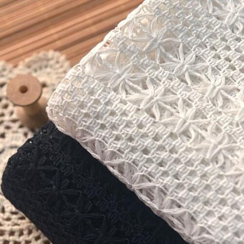 Quality knitting tissu Hollowed lace material one-piece dress and the scarf Decorative fashion patchwork