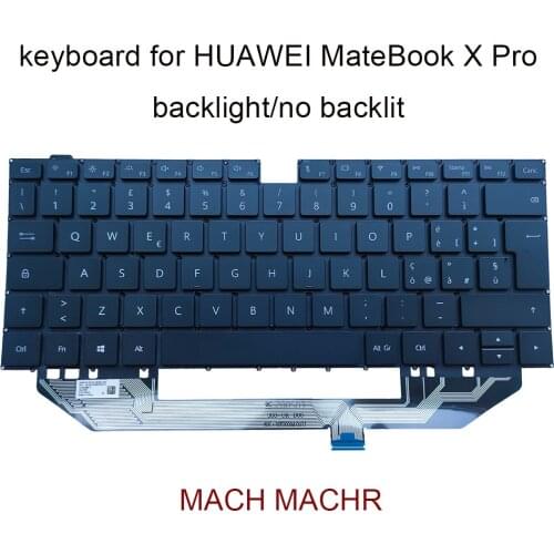 MACHC Italian laptop backlit Keyboard for Huawei MateBook X Pro MACH-W19 W29 MACHR-W29 W19B W19C W19 IT keyboards 9Z.NEXBH.00E