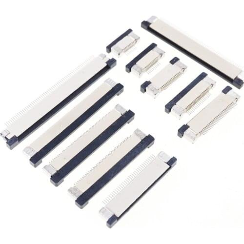 25pcs FFC FPC connector 0.50 mm 4 6 8 9 10 12 14 15 16 20 22 24 26 28 30 32 34 36 40 50 54 60 Pin Bottom Contact Right Angle SMD