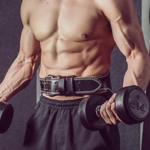 Leather Fitness Belt Gym Weights Weightlifting Belt Back Support Weightlifting Workout Training Strength Training Equipment