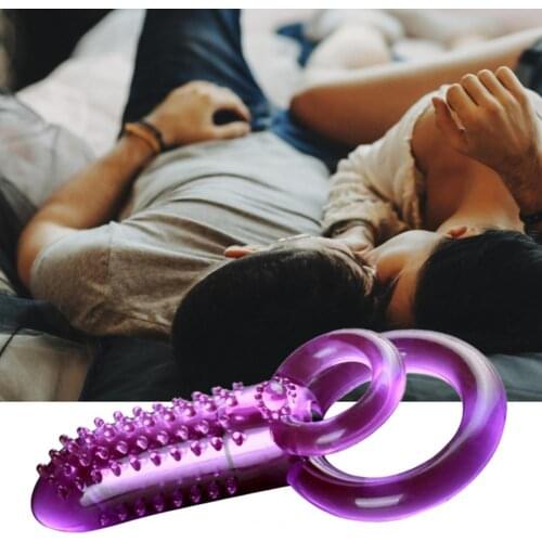 OLO Mens Collar Double Resistance Lock Penis Ring Cock Ring Vibrating Soft Exquisite Portable Male Delay Ejaculation Sex Toys