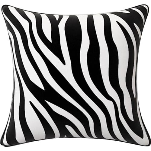 American Style Ground Linen Leopard Pattern Square Bedside Childrens Living Room Bay Window Sofa Pillow Waist Cushion Back