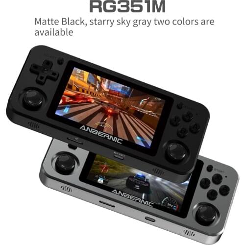 ANBERNIC New RG351M Retro Video Game Console Built-in 2500 Games 3.5inch IPS Screen RG351M Handheld Game Player 3.5mm Audio Out