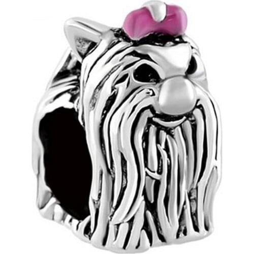 Wholesale 10 Pieces Feminine Jewelry, DIY Beads, Cute Pet Animal Charm Dog Amulet Beads