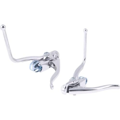 Pair of Road Bike Drop Bar Double Handle Brake Levers Racing Bicycle Fixed Gear Handbrakes