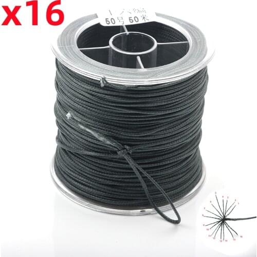 Rompin 10/50/100M 16 Strands Super Power PE Braided Fishing Line SIZE 3-80#16 Weave Strong Deep sea big Carp fishing