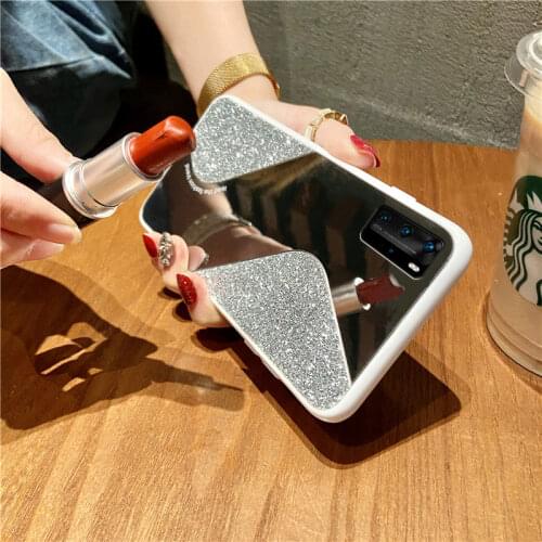 Luxury Silicone Glitter Mirror Phone Case For Huawei P40Pro P40 P30Pro P30 Mate 30Pro 30 Ultra-thin Cute Colorful Soft Cover