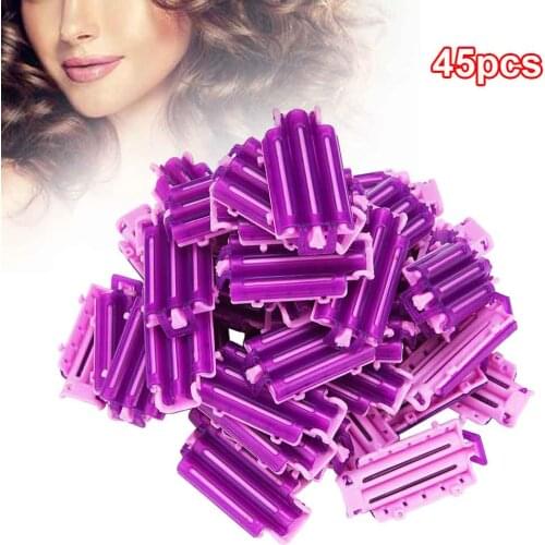 45pcs Accessories Corn Curler Resin Bars Home Fluffy Clamps Tool Rollers Clip Wave Rod Styling DIY Salon Hair Roots Perm